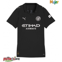 Camiseta Manchester City Nico Gonzalez #14 Visitante Equipación para mujer 2025-26 manga corta
